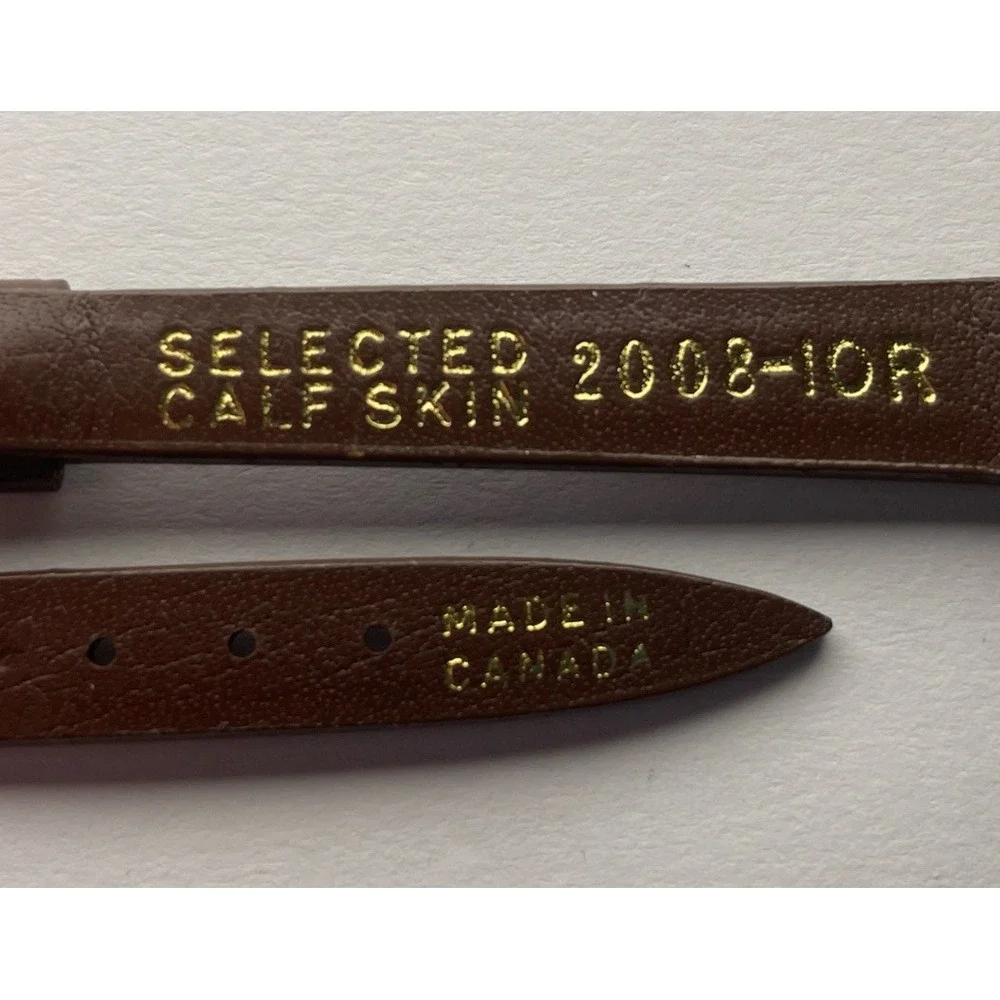 10mm Brown Selected Calf Skin‎ Watch band 2008-10R